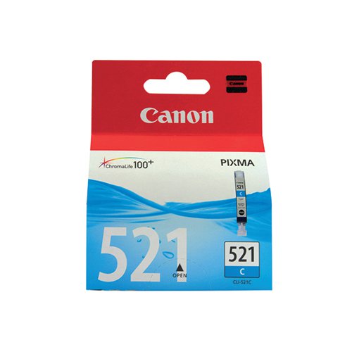 Canon CLI-521C Inkjet Cartridge Cyan 2934B001