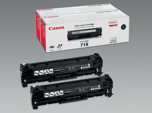 Canon 718VP Toner Cartridges Twin Pack Black (Pack of 2) 2662B005