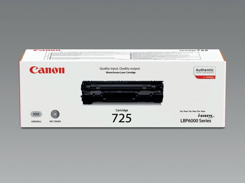 Canon 725 Toner Cartridge Black 3484B002