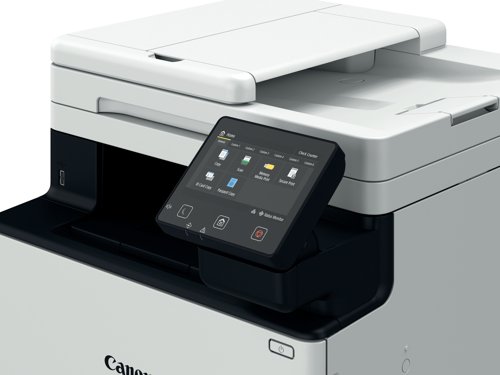 Print, copy and scan with this all-in-one colour laser printer ideal for the office or home use. With a 250 sheet cassette paper trays tray, 50 sheet multi-purpose tray and 50 sheet ADF printing up to A4 size. Colour scanning on a Platen, 2-sided ADF (single pass) scanner. Automatic 2-sided to 2-sided copying. Advanced printing features: Encrypted secure print, Secure print, Print from USB memory key and Cloud, Microsoft Universal priont support, iOS: AirPrint, Canon PRINT Business app, Android: Mopria certified, Canon Print Service Plug-in, Canon PRINT Business app.