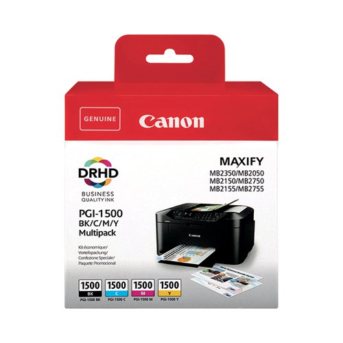 Canon Pgi 1500 Inkjet Cartridge Multipack Cmyk 9218b006