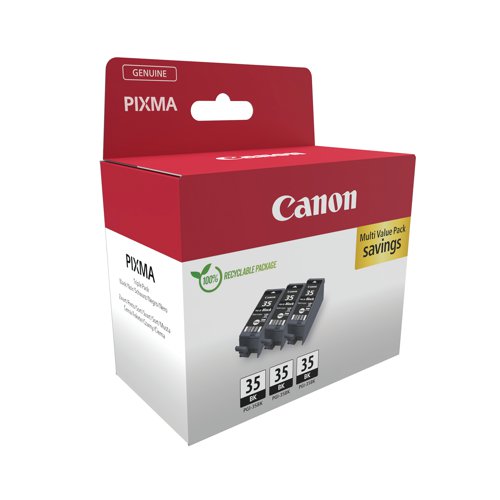 Canon PGI-35 Inkjet Cartridge Triple Pack Black 1509B028