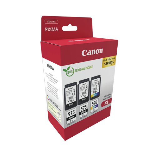 Canon PG-575XL x2/CL-576XL Inkjet Cartridge Multi Value Pack Black/Colour 5437C004