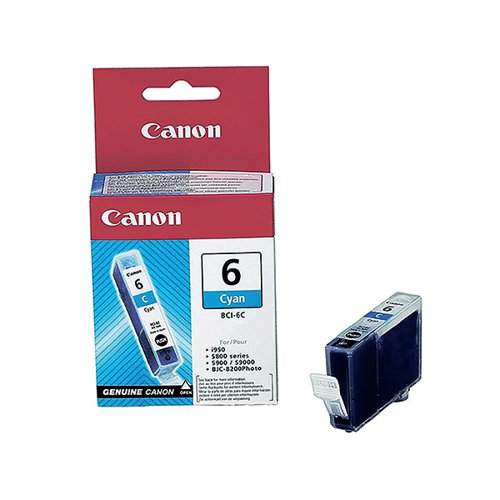 Canon BCI-6C Cyan Inkjet Cartridge 4707A002 CO86482 Buy online at Office 5Star or contact us Tel 01594 810081 for assistance