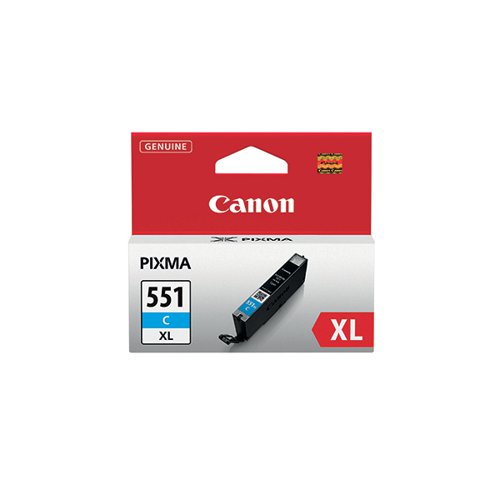 Canon CLI-551C XL Cyan High Yield Inkjet Cartridge 6444B001