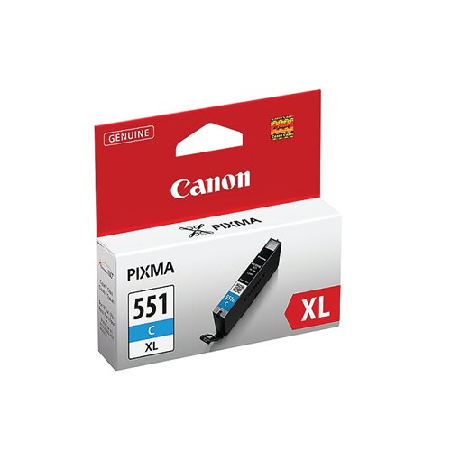 Canon CLI-551C XL High Yield Inkjet Cartridge Cyan 6444B001