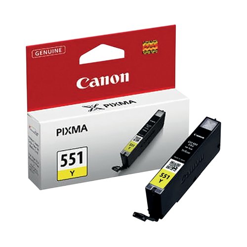 Canon CLI-551Y Inkjet Cartridge Yellow 6511B001 - CO90556