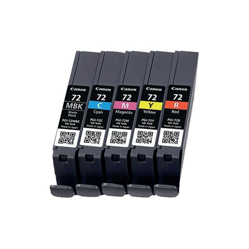 Canon PGI-72 Inkjet Cartridge Multipack PBK/GY/PM/PC/CO Pack 5 6403B007 - CO97421