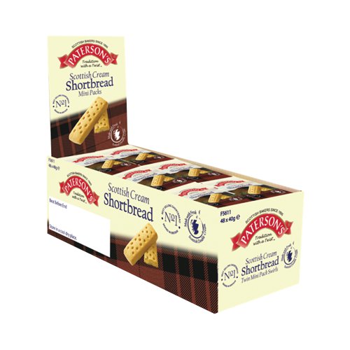 Patersons Scottish Shortbread Fingers (Pack of 48) 0401228 CPD05611 Buy online at Office 5Star or contact us Tel 01594 810081 for assistance