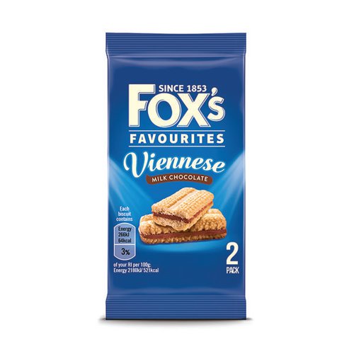 Fox's Viennese Chocolate Biscuits Twin Packs 24g (Pack of 48) 938158