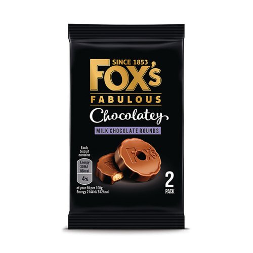 Fox's Chocolatey Rounds Biscuits Twin Packs 32g (Pack of 48) 938157
