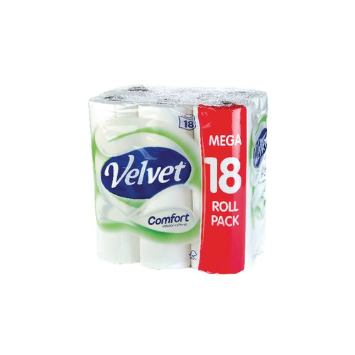 Velvet Comfort Toilet Roll 2 Ply (Pack of 18) KSCATV18