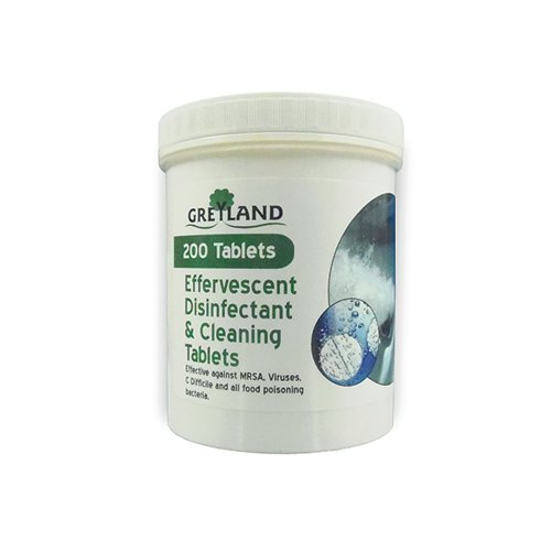 Effervescent Chlorine Disinfectant And Cleaning Tablets White Pack Of 200 1016030