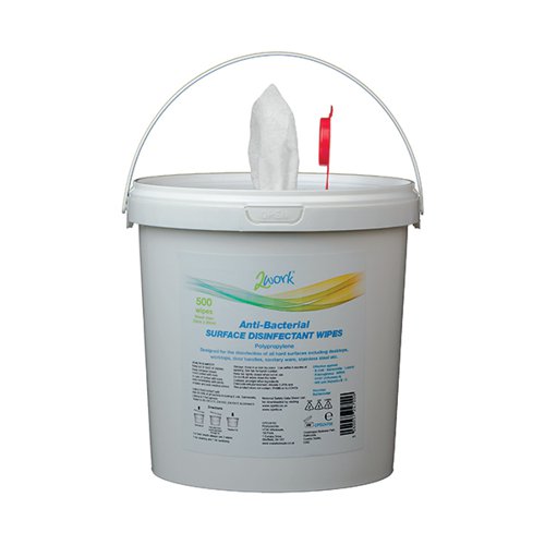 2Work Disinfectant Wipes (Pack of 500) EBSD500 CPD24700 Buy online at Office 5Star or contact us Tel 01594 810081 for assistance