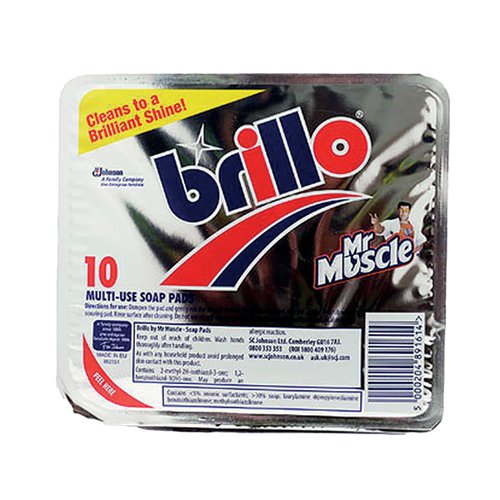Brillo Mr Muscle Multi-Use Soap Pads (Pack of 10) 0705033