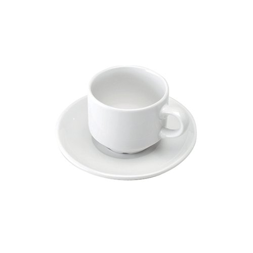 Cup and Saucer (Pack of 6) White 305091