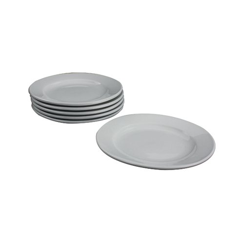 Whether it is a business lunch or a school canteen, these high quality white porcelain plates offer a professional alternative to paper crockery. The large white plates are strong and durable for repeated use. Fully vitrified, they can be used safely in microwaves and will not shatter when you put them in the freezer, giving you freedom to use them any way you want. This pack contains 6 white plates, each with a 170mm diameter.