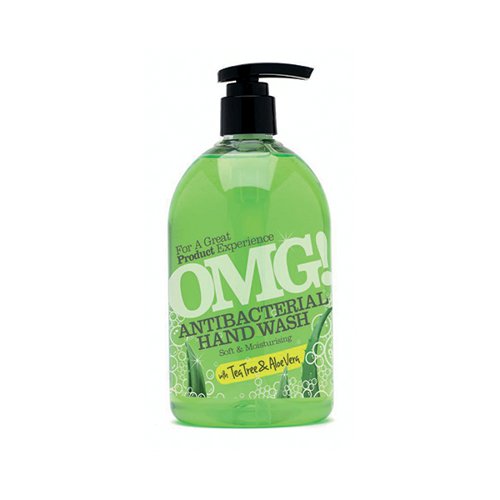 OMG Hand Wash Antibacterial Tea Tree/Aloe Vera 500ml (Pack of 12) OMGABHW-GR