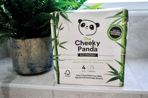 Made from 100% renewable bamboo, these soft and strong toilet rolls are kind to the skin, made from bamboo which is naturally anti-bacterial and hypoallergenic. The Bambo is sustainably sourced and the packaging is free from plastic, keeping it out of the ocean. Each pack contains 4 rolls, each containing 200 sheets of 3ply toilet tissue. Supplied in a pack of 6 (6 x 4 Rolls).