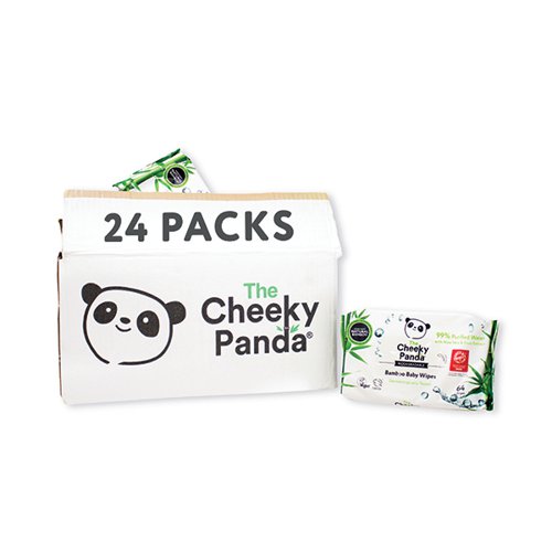 Cheeky Panda Bamboo Baby Wipes 64 Wipes (Pack of 24) BABYWX24