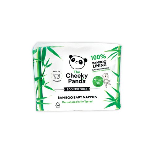Cheeky Panda Baby Nappies Size 4 9-14kg 4x34 (Pack of 136) NAPPS4X4-V2