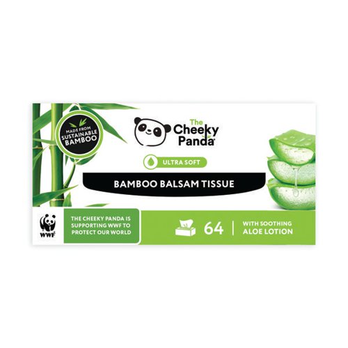 Cheeky Panda Bamboo Balsam Tissues 64 wipes (Pack of 12) BALSTX12 Facial Tissues CPD63110