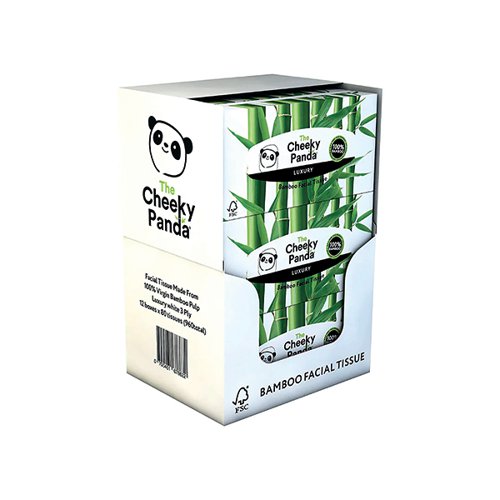 Cheeky Panda Facial Tissues Box 80 Sheets (Pack of 12) 1103039 Facial Tissues CPD67863