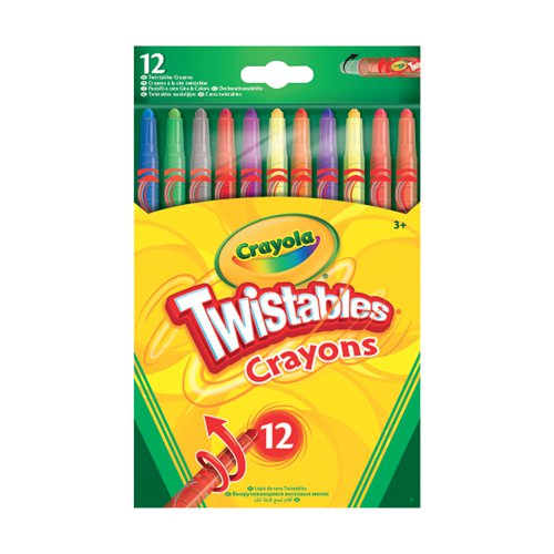 12 Crayola Twistable Coloured Crayons (Pack of 6) 52-8530-E-000