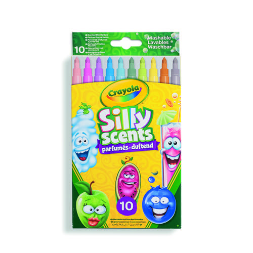 Crayola 10 Silly Scents Markers Fine Assorted (Pack of 6) 58-5071-E-000