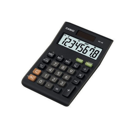 Casio 8-digit Tax/Currency Calc. Black