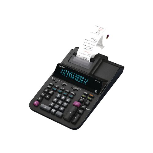Casio 12 Digit Printing Calculator Black (Compatible with 58mm printing rolls) FR620 RE