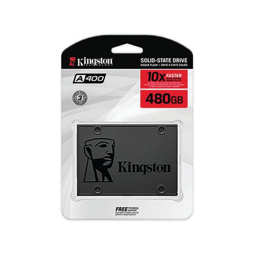 Kingston Solid State Drive A400 SATA Rev 3.0 2.5Inch/7mm 480GB SA400S37/480G Solid State Drives CSA26344