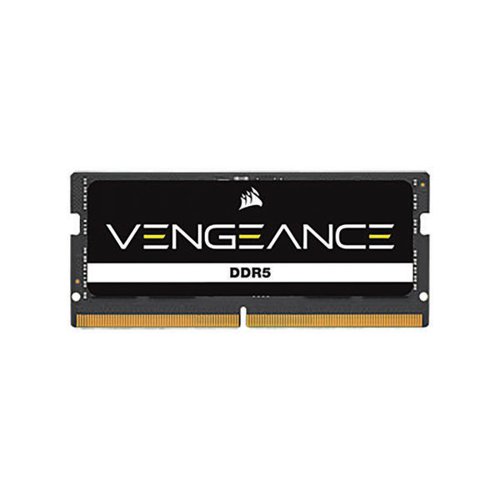CSA66223 | Upgrade your DDR5 gaming or performance laptop with cutting-edge Corsair Vengeance series DDR5 SODIMM 16GB memory module. Compatible with a wide range of Intel and ADM laptops and small-form-factor PCs. Upgrade your existing memory, harnessing the faster frequencies and greater capacities of DDR5. Memory pin: 262. Voltage: 1.1V. Designed to tackle the most demanding tasks, games and workloads. Tuned for maximum speeds, automatically sets systems for faster load times, multitasking and more. No BIOS configuration required to gain higher speed, just install and go.