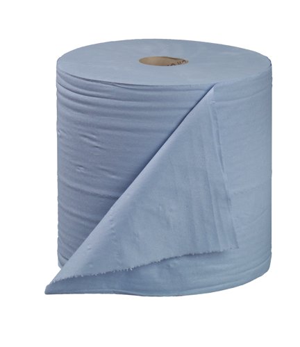 CT34137 2Work 2-Ply Forecourt Roll 400m Blue (Pack of 2) CT34137