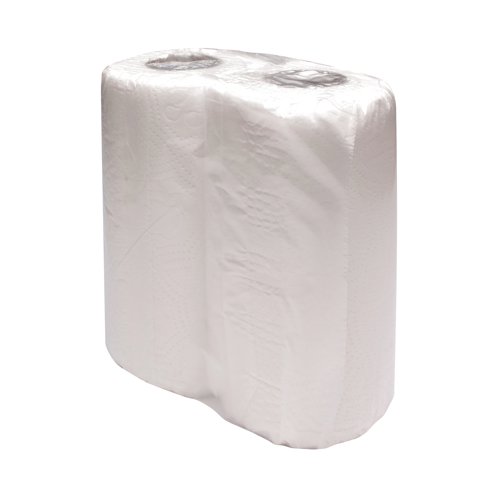 2Work Kitchen Roll (Pack of 2) x12 White CT73665 CT73665 Buy online at Office 5Star or contact us Tel 01594 810081 for assistance