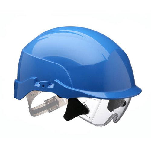 Centurion Spectrum Safety Helmet with Integrated Eye Protection White