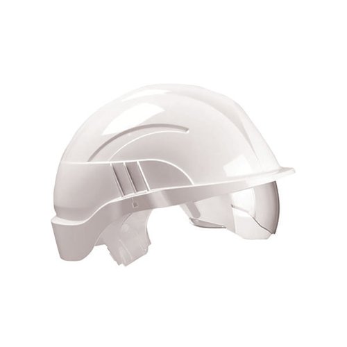 Centurion Vision Plus Safety Helmet Integrated Visor White CTN50649 Buy online at Office 5Star or contact us Tel 01594 810081 for assistance