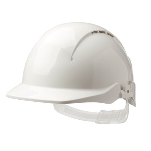 Centurion Concept Core Full Peak Slip Ratchet Vented Safety Helmet White