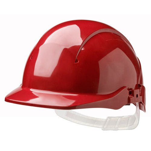 Centurion Concept Core Full Peak Slip Ratchet Vented Safety Helmet Red