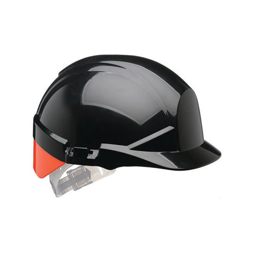 Centurion ReflexSlip Ratchet Safety Helmet with Orange Rear Flash Black