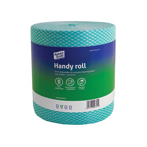 Robert Scott Handy Roll 350 Sheets Green (Pack of 2) 104628G