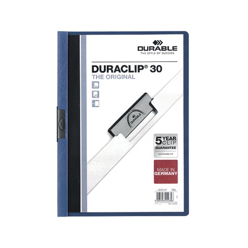 Durable 3mm DURACLIP File A4 Dark Blue (Pack of 25) 2200/07
