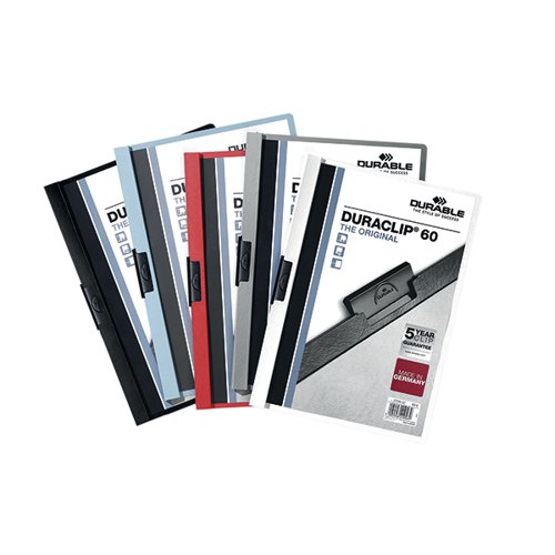 Durable 6mm Duraclip File A4 Assorted (Pack of 25) 2209/00