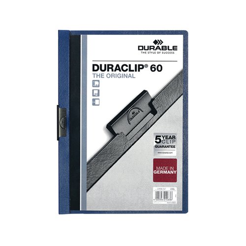 Durable 6mm DURACLIP File A4 Dark Blue (Pack of 25) 2209/07