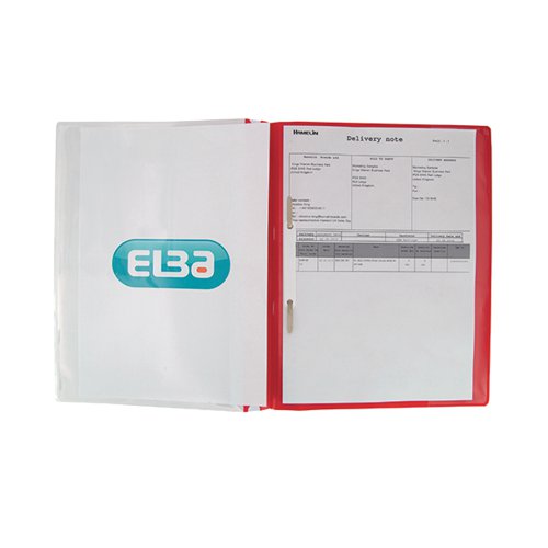 Elba Pocket Report File A4 Red (Pack of 25) 400055038