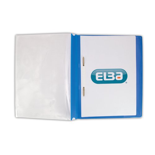 Elba Pocket Report File A4 Blue (25 Pack) 400055037