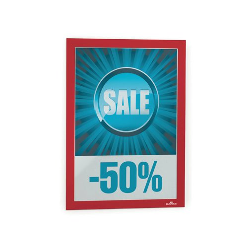 Durable Duraframe Self Adhesive Frame A4 Red (Pack of 2) 487203 DB40518 Buy online at Office 5Star or contact us Tel 01594 810081 for assistance
