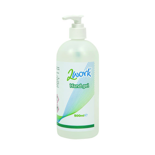 2Work Hand Cleaning Alcohol Gel 500ml (Pack of 6) DB50840