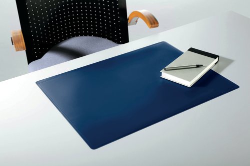 DB71141 | The Durable non-slip desk mat with contoured edges is multi-layered which provides durability and a firm and comfortable writing surface. Measuring W530 x D400mm, the dark blue mat is extremely robust and built to last.