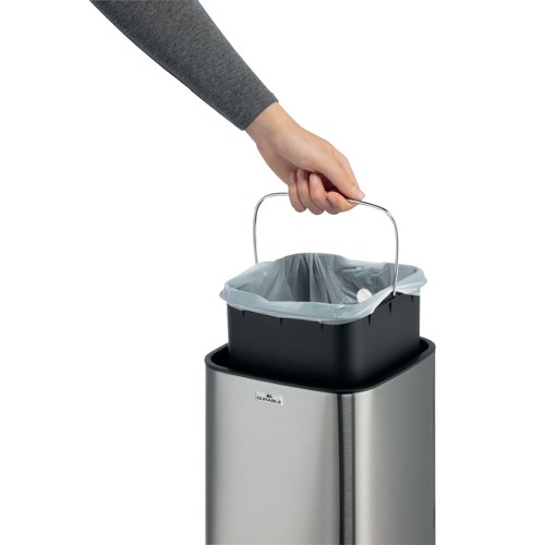 Durable Sensor Waste Bin No Touch Square 6 Litre 342023 DB72832 Buy online at Office 5Star or contact us Tel 01594 810081 for assistance